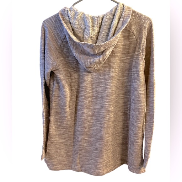 COLUMBIA Women’s Small Hooded Sweater Light Plum Knit Stretchy - Picture 2 of 6